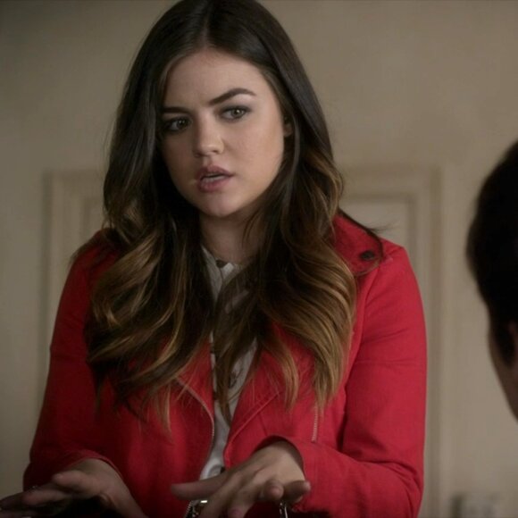 Current/Elliot Denim The Biker Jacket in Victory Red ASO Aria Montgomery - Picture 13 of 13